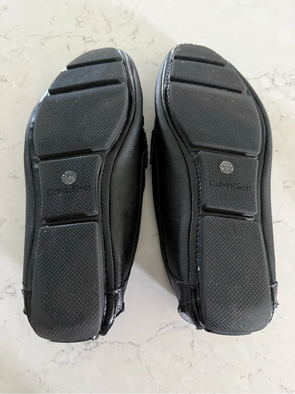 Calvin Klein Charcoal Black Metal-Bit Driving Loafers